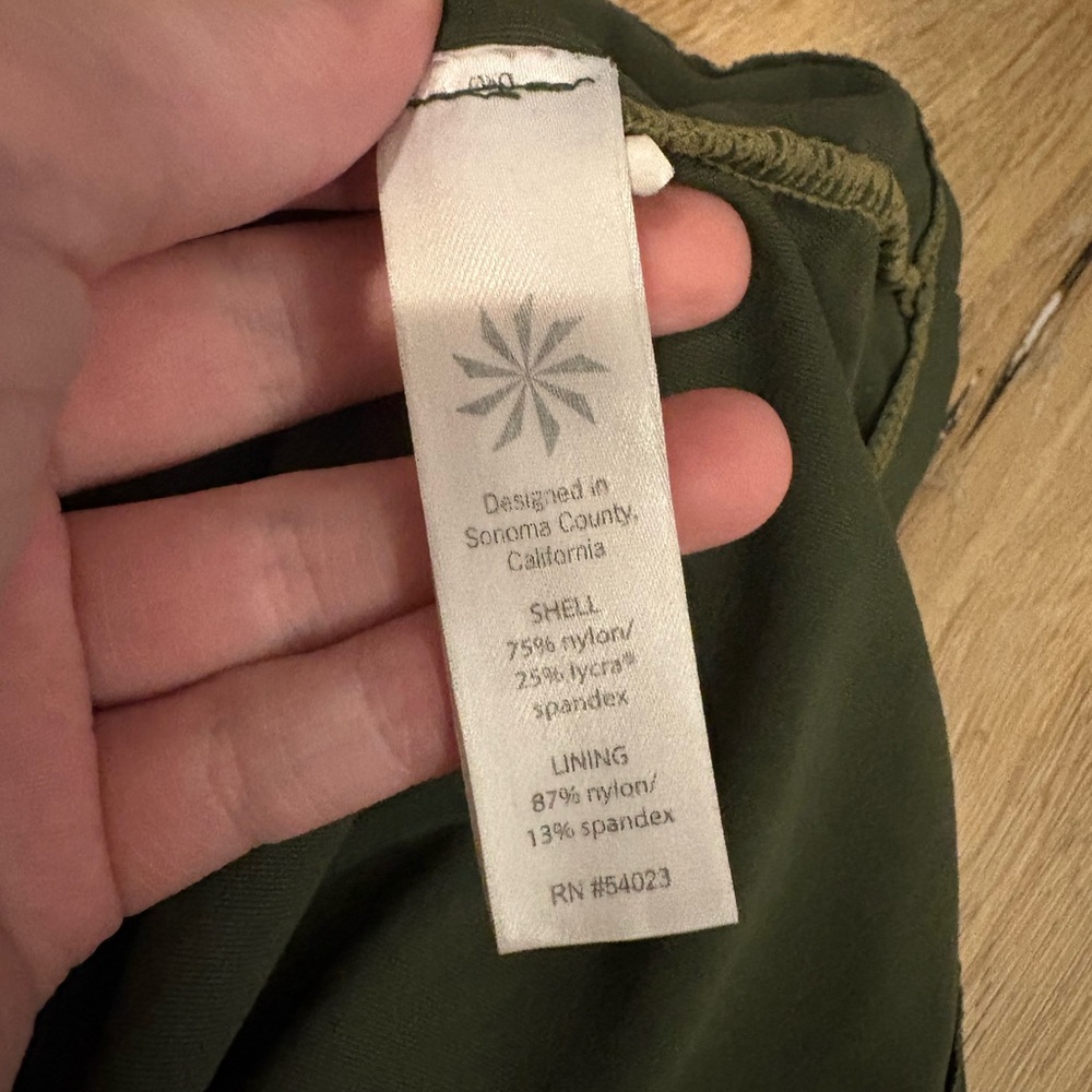 Athleta Kiki Mini Swim Beach Dress Front Cutout & Tie Back Detail in Olive Green - Picture 5 of 8